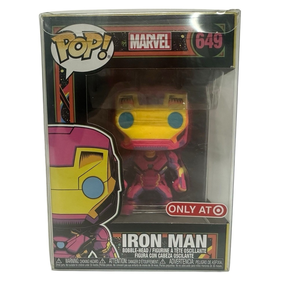 Funko Pop! Iron Man 649 Target Exclusive Blacklight Marvel Comics Vinyl Figure